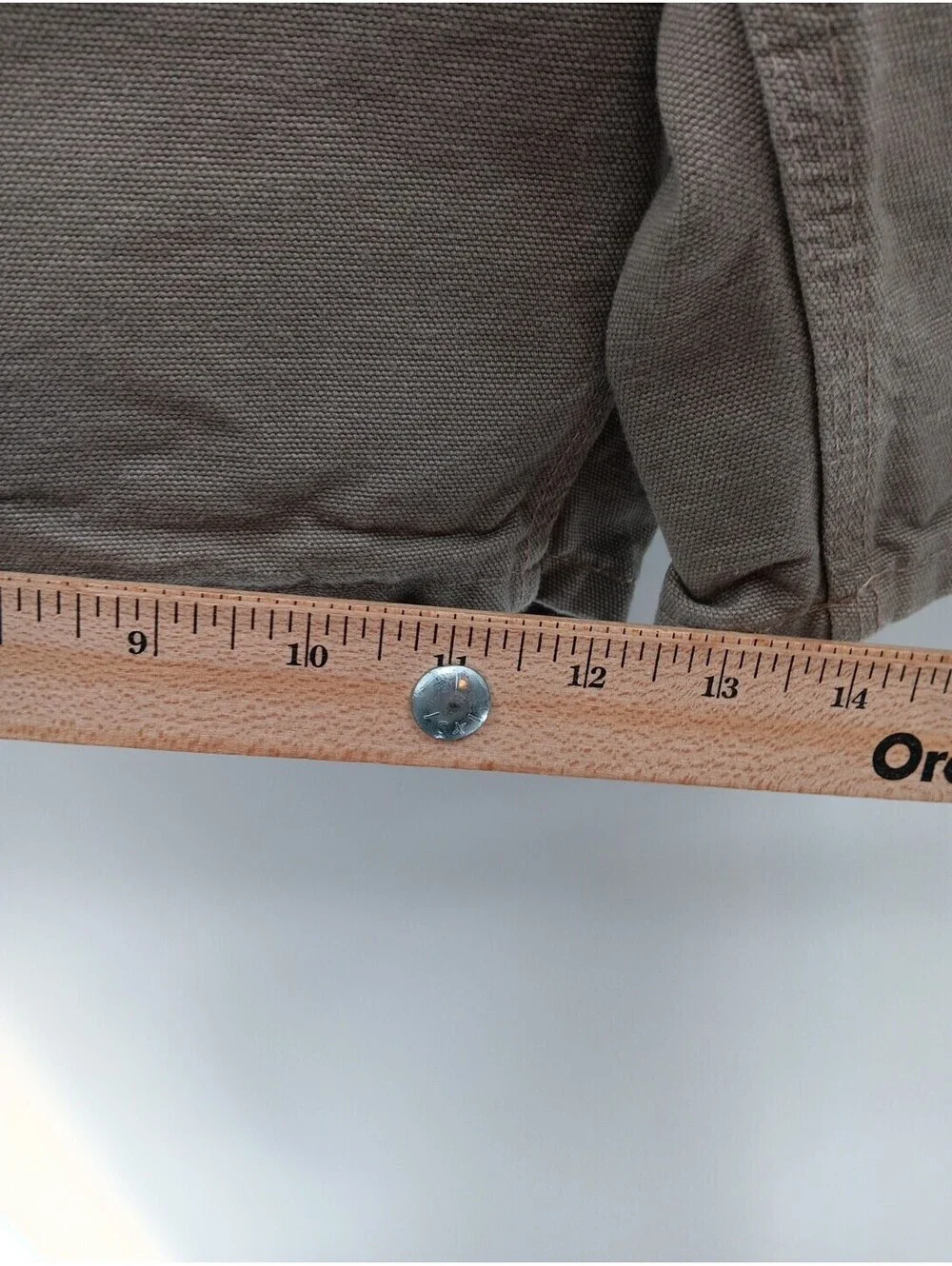 Carhartt Carpenter Shorts Mens 40 Tan Canvas Thick Workwear Outdoor 10